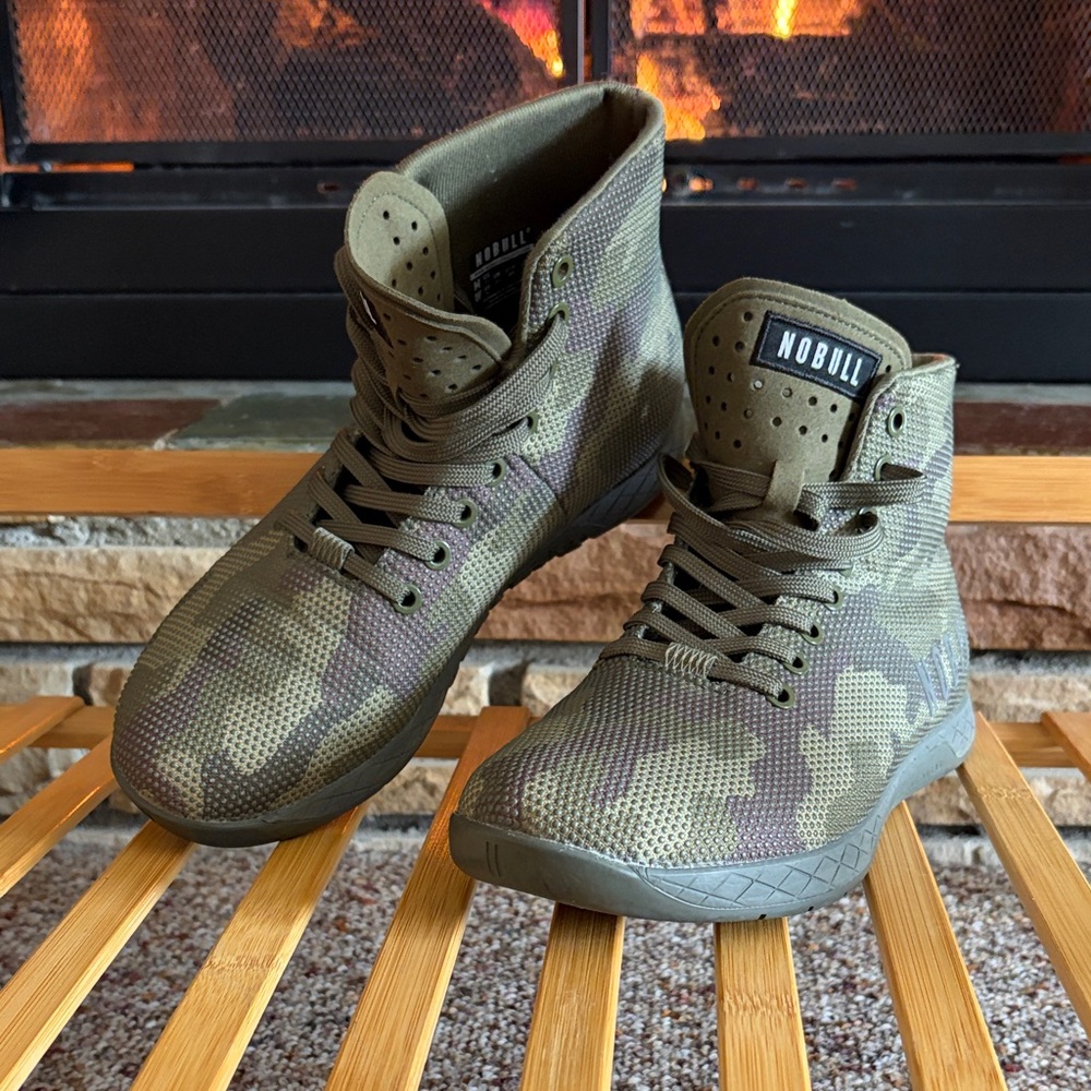 NOBULL Woman’s High-Top Training Shoes — Olive Camo - Picture 2 of 5